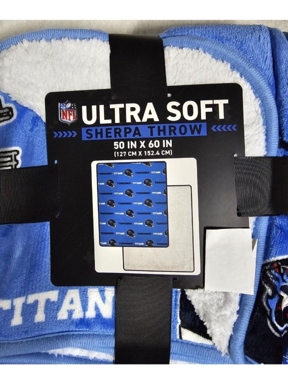 Tennessee Titans Sherpa Throw Blanket Ultra Supersoft 60x50 100% Poly NFL New